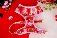 Japanese kimono Floral dog harness leash set/ Flower Girl dog | Etsy Japanese kimono Floral dog harness leash set/ Flower Girl dog | Etsy
